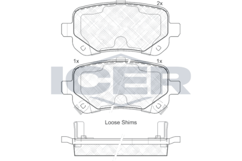 Колодки тормозные (задние) VW Routan 08-13/Chrysler Grand Voyager 07-/Dodge Journey 08-