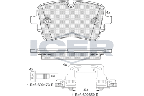 Колодки тормозные (задние) Audi Audi A6/A7/A8/Q7/Q8/E-Tron/VW Touareg 15-