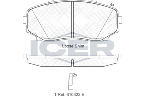 Колодки гальмівні (передні) Mazda CX-7 06-14/CX-9/Ford USA Edge 06-/Mitsubishi L200/Pajero Sport 14