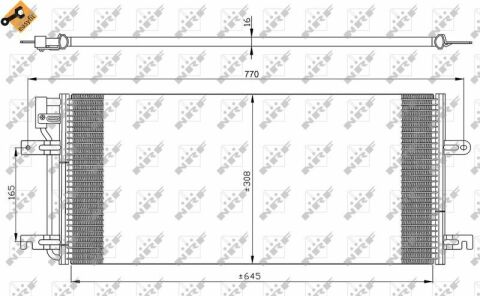 Радиатор кондиционера VW T4 1.9-2.5 TDI 90-03