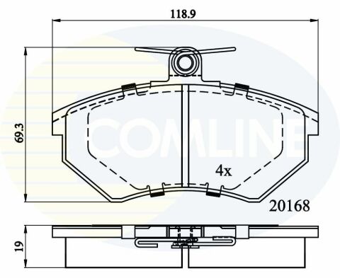 CBP0511 Comline - Тормозные колодки для дисков