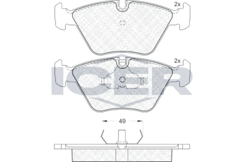 Колодки гальмівні (передні) BMW 3 (E36/E46) 92-06/5 (E34) 87-96/7 (E32) 87-94/Z3 (E36) 97-03