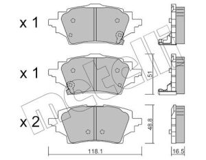 Колодки гальмівні (задні) Toyota Yaris 20-/Corolla 18-/Suzuki Swace 20-/Mazda 2 22- (+датчики)