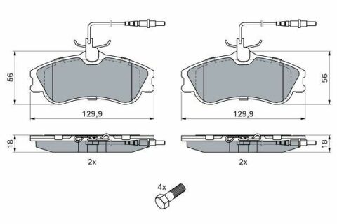 Тормозные колодки передние Berlingo 96-02