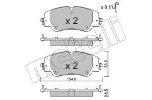 Колодки гальмівні (передні) Citroen C4 20-/Peugeot 208/2008 19-/Fiat 600e 23-