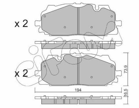 Гальмівні колодки пер. Audi A5/Q7 / VW Touareg 2.0-3.0 17-