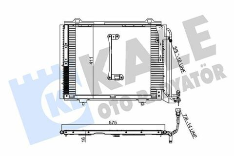 KALE DB Радиатор кондиционера W202 93-