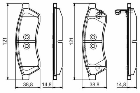 Колодки тормозные (задние) Chevrolet Epica 05-11