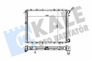 KALE RENAULT Радиатор охлаждения R19 I,II 1.7/1.9D,Trafic