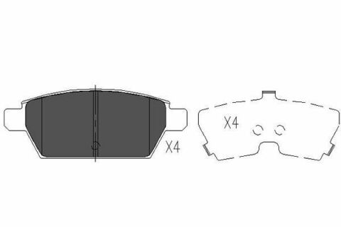 KAVO PARTS MAZDA Гальмівні колодки задн. Mazda 6 2.3