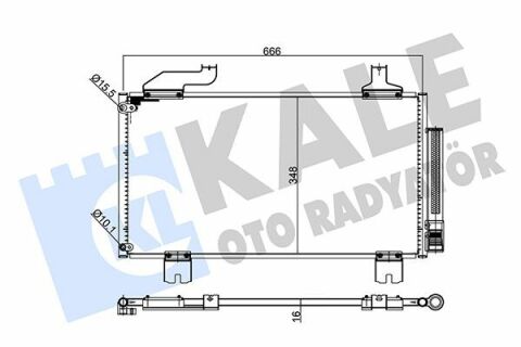 KALE HONDA Радіатор кондиціонера Accord VIII 2.0/2.4 08-,Accord IX 2.4 14-