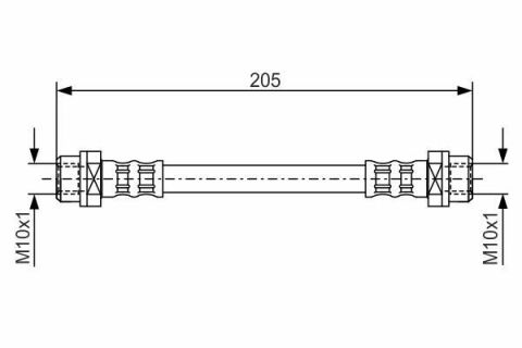 BOSCH Шланг гальмівний задн. BMW 1 E81
