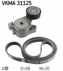 SKF К-т (ремінь полікліновий+ролик) VW Golf V, Golf Plus, Touran, 1,4 TSI/FSI