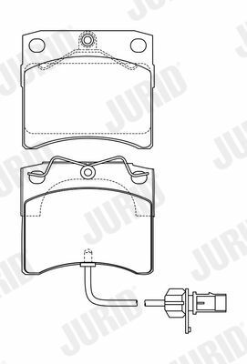 JURID Тормозные колодки перед. VW T4 (с датчиком)