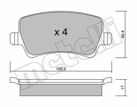 Колодки гальмівні (задні) Ford Galaxy/S-Max 06-15/Volvo S60/S80/V60/V70/XC60/XC70 08-/Land Rover 11