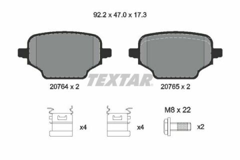 Тормозные колодки (задние) Opel Combo 18-/Citroen Berlingo/Peugeot Partner 18- (TRW) Q+