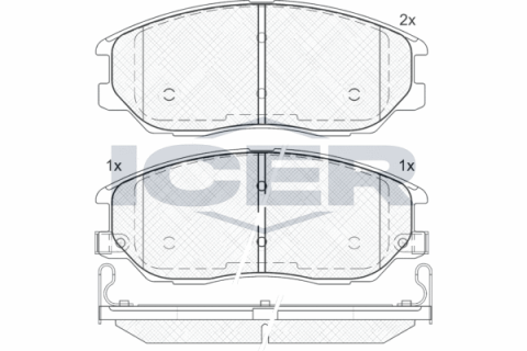 Колодки гальмівні (передні) Hyundai Terracan 01-06/Ssangyong Rexton 02-