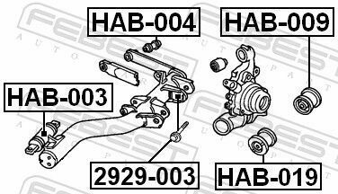 Сайлентблок заднього важеля Honda CR-V/Civic 01-07