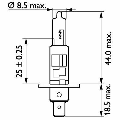 Лампочка H1 MasterDuty 24V 70W P14, 5s Blst. 1 PC.