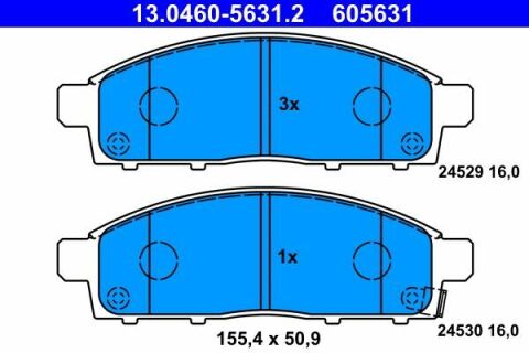 Колодки тормозные (передние) Mitsubishi L200 05-/Pajero Sport II 08-/Fiat Fullback 16-