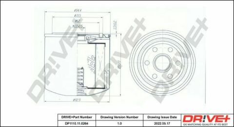 DP1110.11.0264 Drive+ - Фільтр оливи