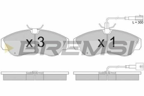 Тормозные колодки пер. Ducato/Boxer 94-02 (1.8t)