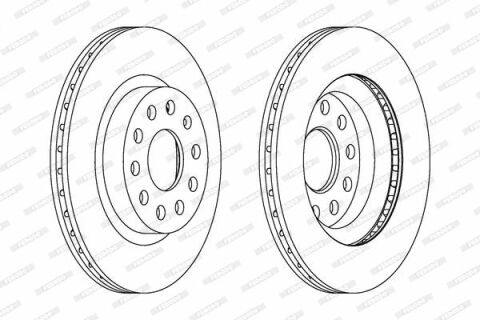 Гальмівний диск перед(К-кт 2 шт) Caddy III/Golf V/VI/Jetta/Octavia 04- (280x22)(2 шт.)