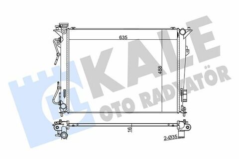 KALE HYUNDAI Радиатор охлаждения Grandeur,Sonata V,VI 2.4/3.3 05-