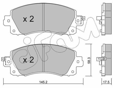 тормозные колодки передниеforester 18-, impreza 16-, xv 17-