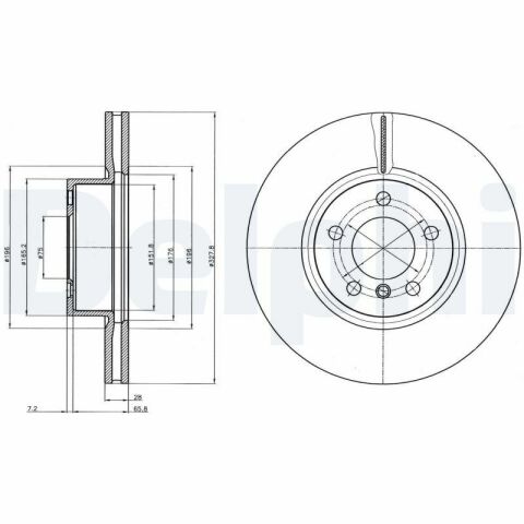 Тормозной диск передний X3 10- BMW