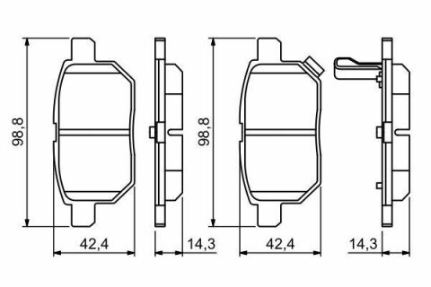 Колодки гальмівні (задні) Toyota Corolla/Auris 06-14/IQ/Urban Cruiser 09-15/Prius 12-/Yaris 05-