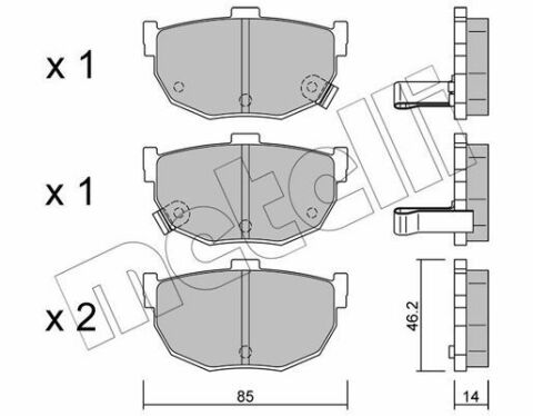 Колодки тормозные (задние) Hyundai Elantra 00-06/Coupe 96-09/Kia Cerato 04-/Nissan Maxima 88-94