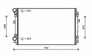 Радіатор охолодження VW Passat/Golf VII 12-