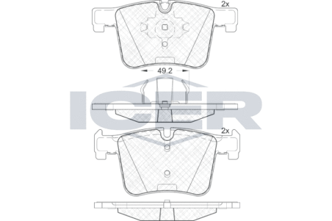 Колодки тормозные (передние) BMW 1 (F20-21)/2 (F22/F87/F45-46)/3 (F30-31/F34/F80)/4 (F32/F36)/X3 11-