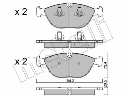 Колодки тормозные (передние) Audi A8/BMW 7 (E38) -01/VW Golf IV/Passat 01-05