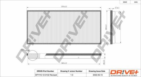 DP1110.12.0132 Drive+ - Фильтр салона