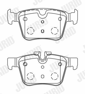 JURID LANDROVER К-т задних торм. колодок Discovery Sport 2,0-2,2 14-, Range Rover Evoque 2,0-2,2 11-