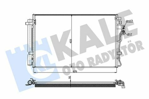 KALE KIA Радіатор кондиціонера Sorento II 2.4 09-