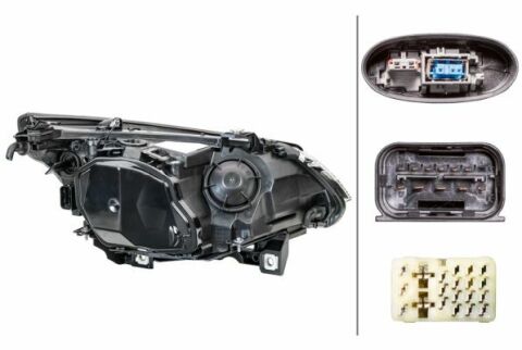 HELLA BMW Фара основная Bi-Xenon с мотором,без ламп,без предвк.прибора D1S H3 H8 PY21W с автостаб.,с девн.светом лев.5 E60 07-