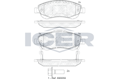 Колодки гальмівні (передні) Honda CR-V III/IV 06-
