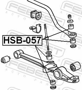 Втулка стабилизатора Honda Accord/Mazda 323/626 85-98