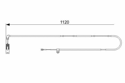 Датчик износа тормозных колодок (задних) Range Rover III 02-12 (L=1220mm)