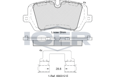 Тормозные колодки (задние) Land Rover Range Rover 12-/Defender 19-/Discovery V 16-