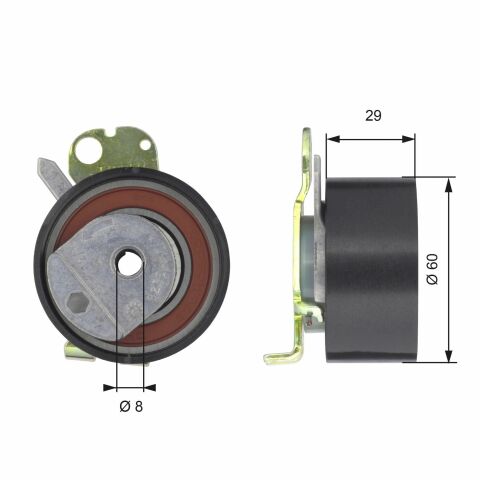 T43050 (7784-21043)  Натяжний ролик ременя ГРМ GATES POWERGRIP TENSIONER