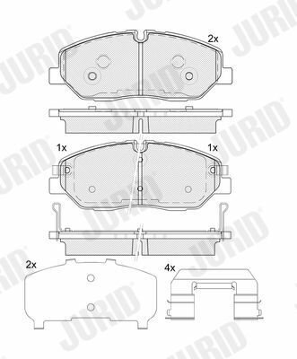 Тормозные колодки передн. H350 2.5 CRDI 15- HYUNDAI