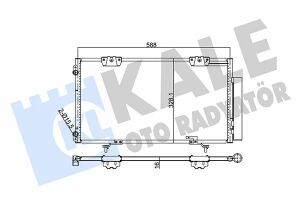 KALE TOYOTA Радиатор кондиционера Avensis 97-