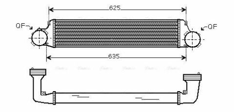 AVA BMW Інтеркулер E83 X3 2,0D-3,0D 04-