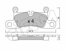 Тормозные колодки зад. Touareg/Cayenne 10-gt;
