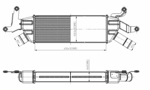 Радиатор интеркулера Citroen C-crosser/Peugeot 4007/Mitsibishi Outlander II 2.2 HDi 06-13