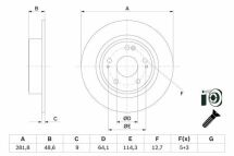 Диск тормозной задний accord 08-
